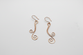 100% copper dangly earrings