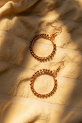 Copper bead earrings