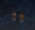 Steampunk gear earrings