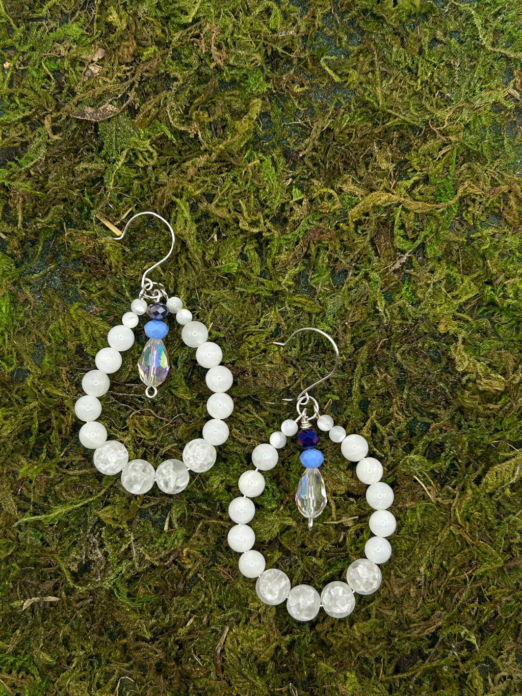 Stainless steel dangly earrings