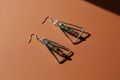 Triangle earrings with Emperor Stone